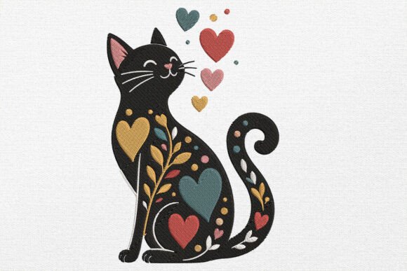 Cat Embroidery Design: A Minimalist Gem for Handmade Gifts