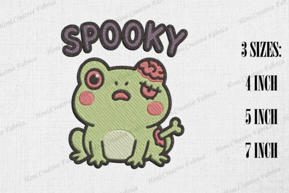 Cute Zombie Frog Spooky Halloween Design Review