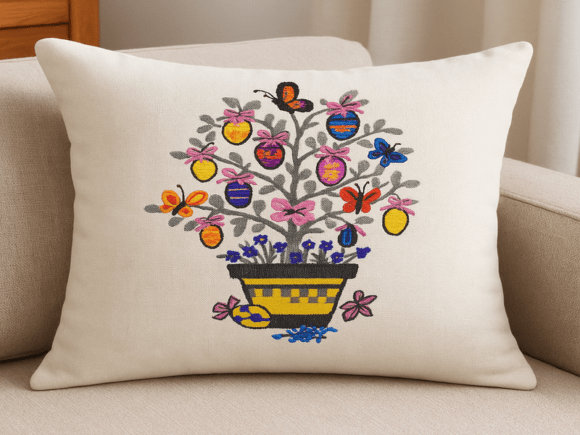Easter Egg Tree Embroidery Design Review for Brands