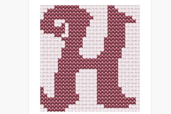 Review: Handwritten Letter H Cross Stitch for Holiday Gifts