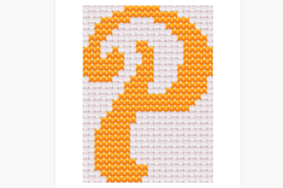 Review: Handwritten Letter P Cross Stitch Pattern