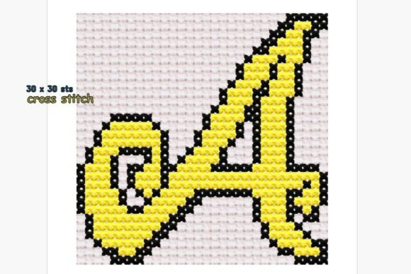 Review: Letter A Cross Stitch Pattern for Boutique Sweatshirts