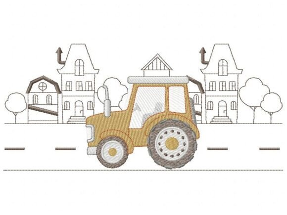 Tractor: A Playful Farm Country Design for Boutique Apparel